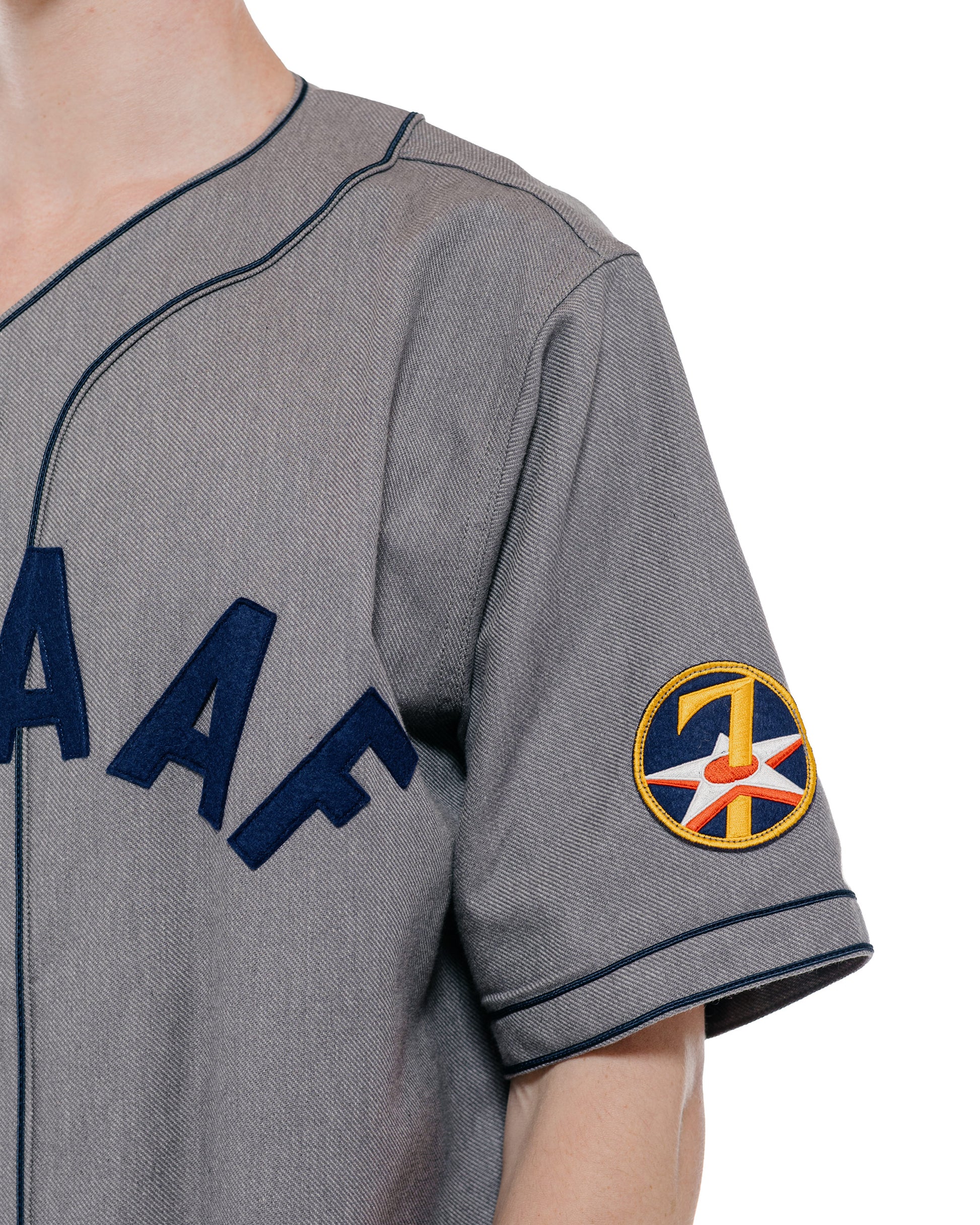 The Real McCoy's MS26006 Baseball Uniform Shirt / 7th AAF Gray