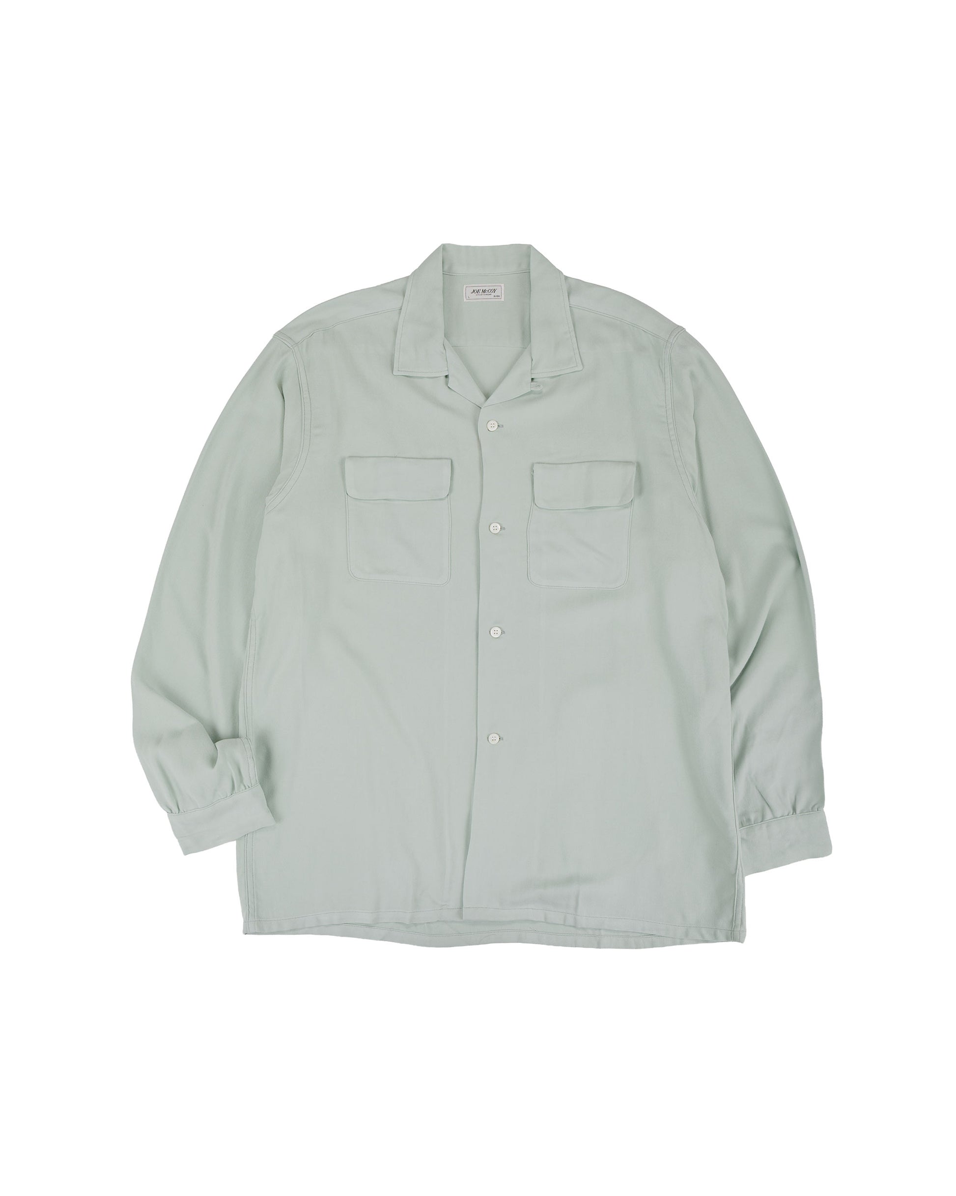 The Real McCoy's MS26008 Open Collar Rayon Shirt Mint