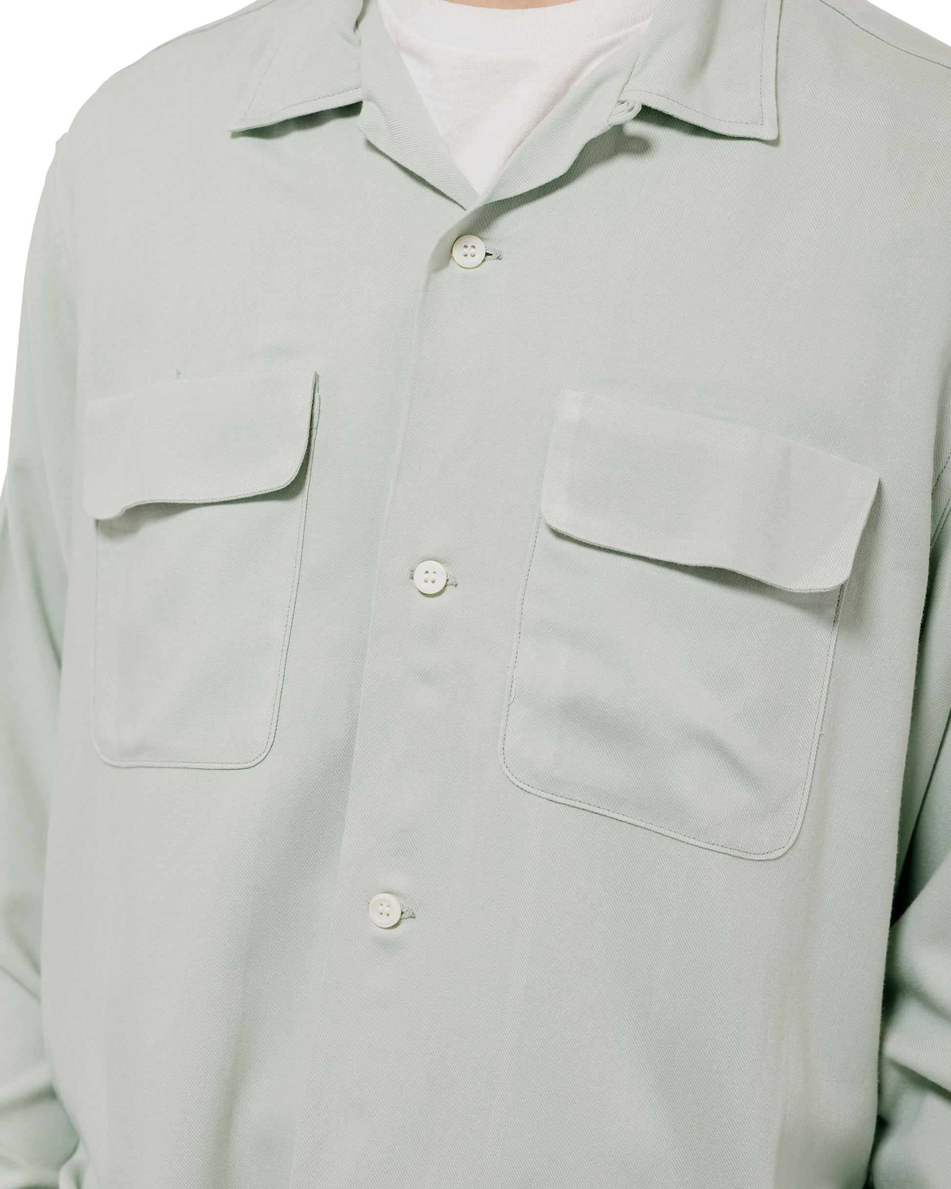 The Real McCoy's MS26008 Open Collar Rayon Shirt Mint