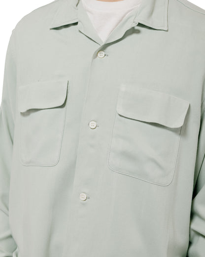The Real McCoy's MS26008 Open Collar Rayon Shirt Mint