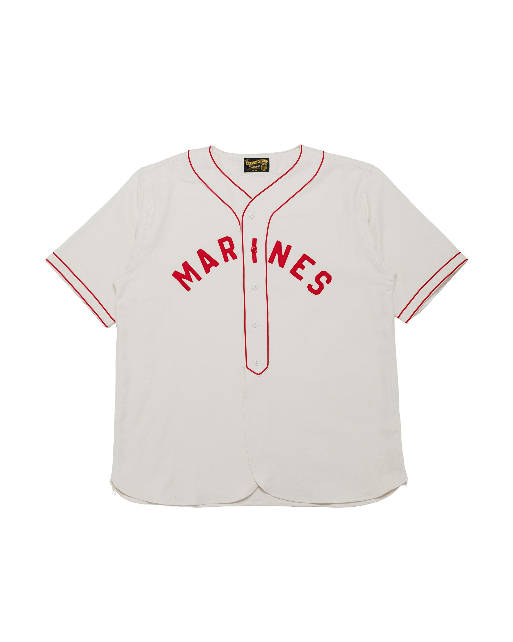 The Real McCoy's MS26010 Baseball Uniform Shirt / Marines White
