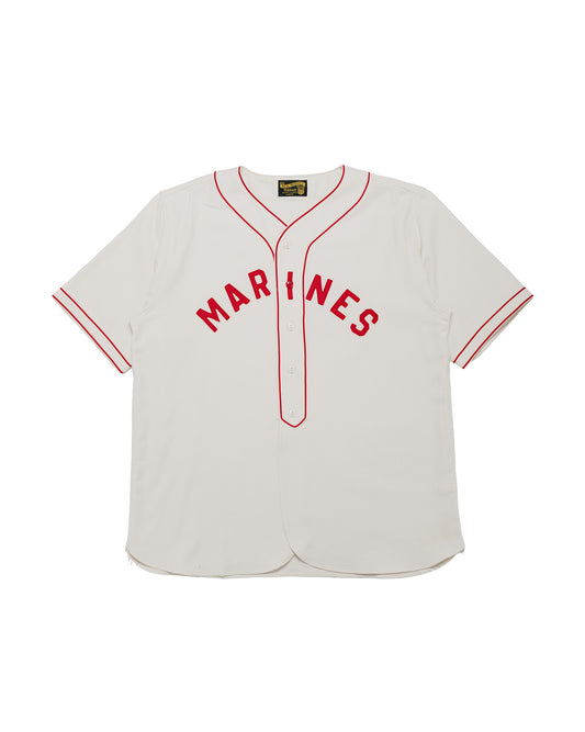 The Real McCoy's MS26010 Baseball Uniform Shirt / Marines White