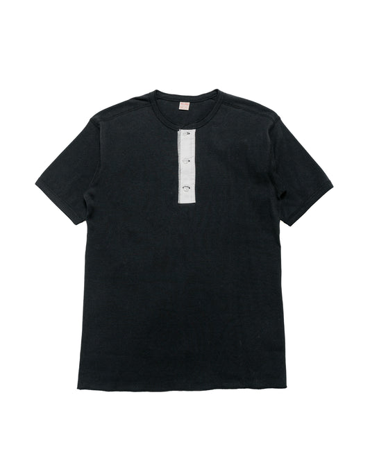 lost & found The Real McCoy's The Real McCoy's MC23022 Union Henley Undershirt S/S Black