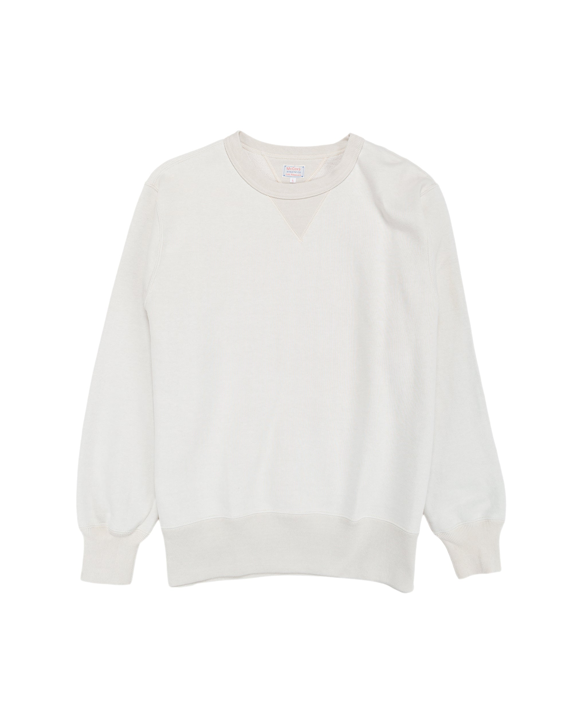 The Real McCoy's MC24113 10 Oz. Loopwheel Crewneck Sweatshirt Milk