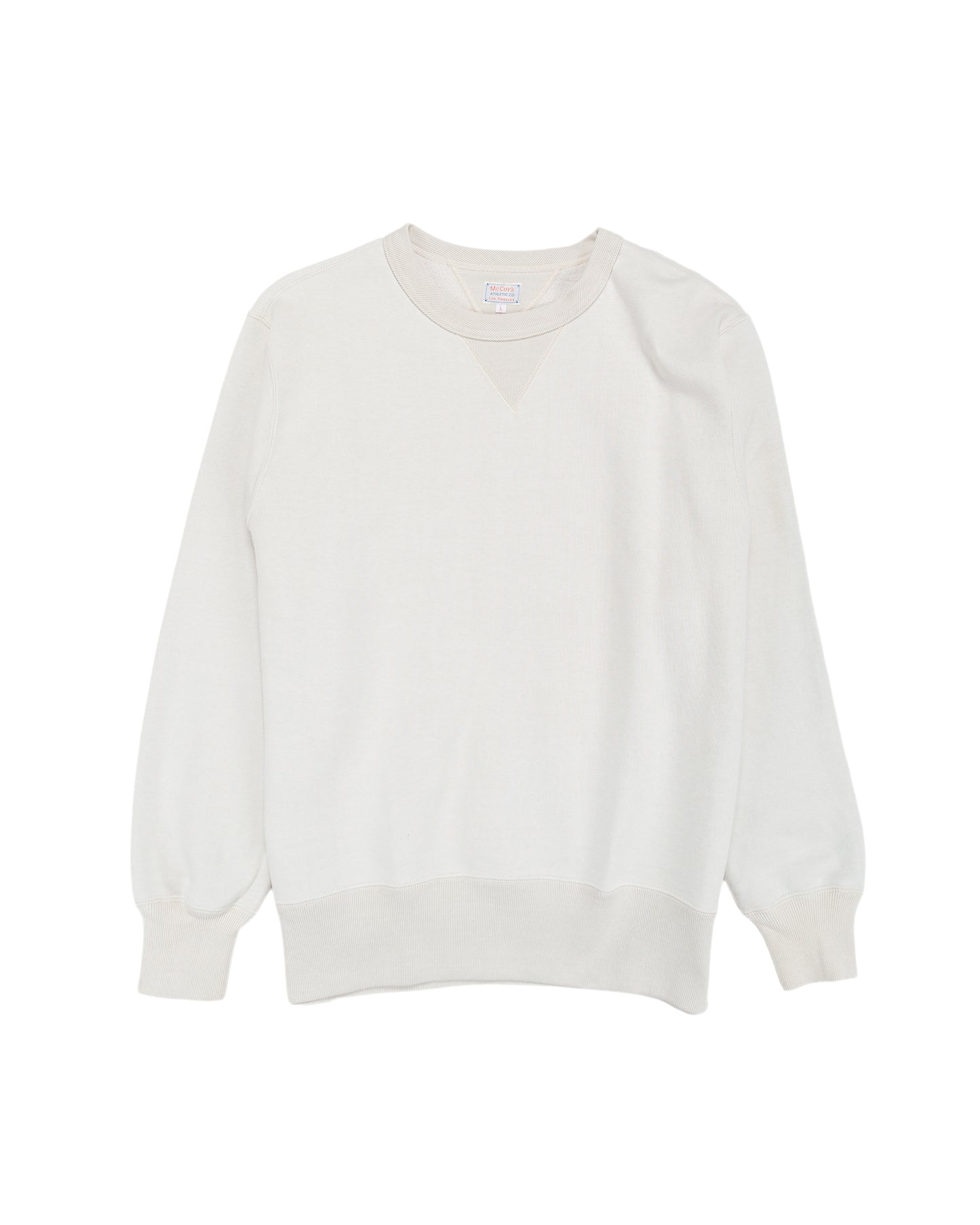 lost & found The Real McCoy's The Real McCoy's MC24113 10 Oz. Loopwheel Crewneck Sweatshirt Milk
