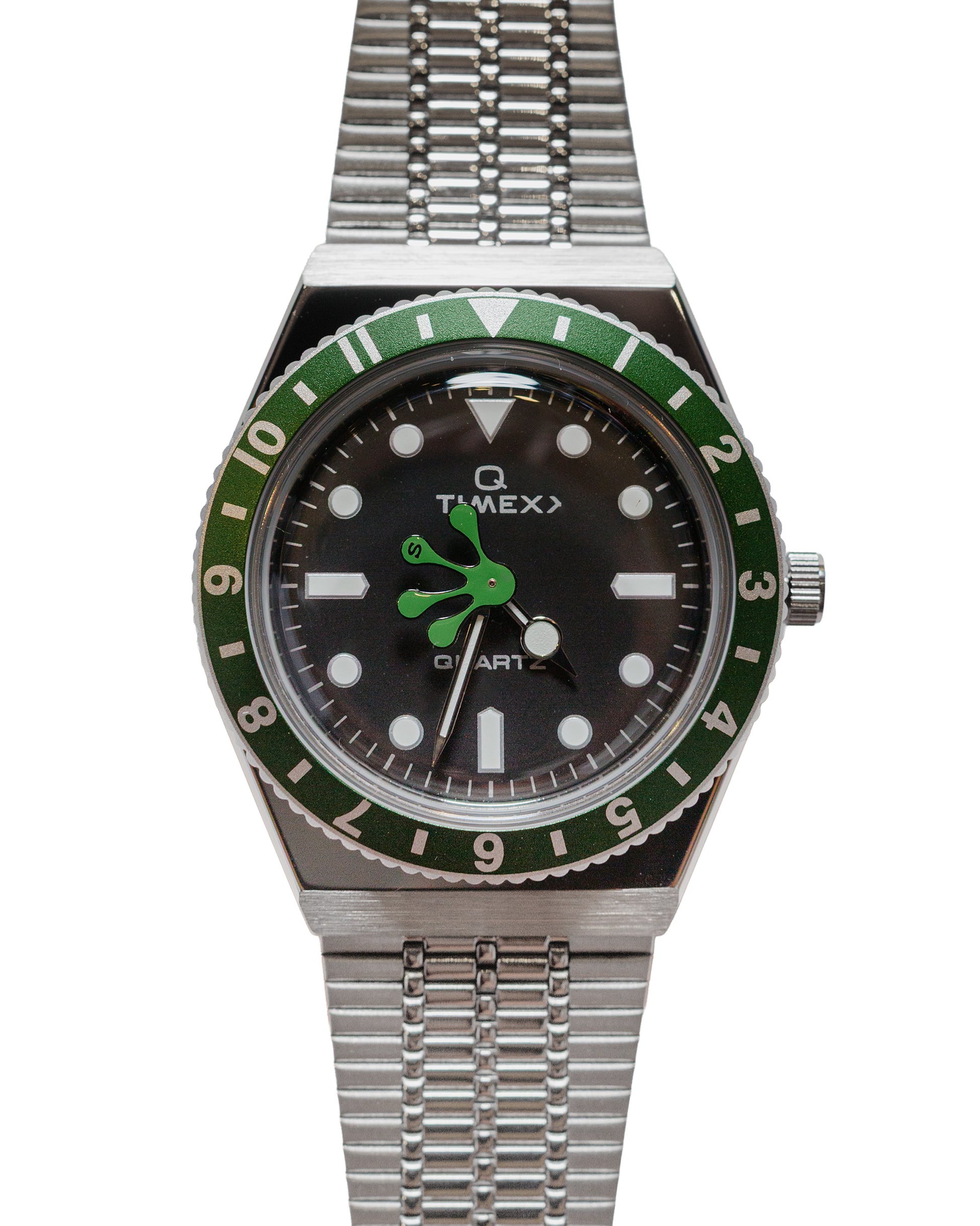 Timex Q Timex seconde/seconde/ 38mm Green Bezel