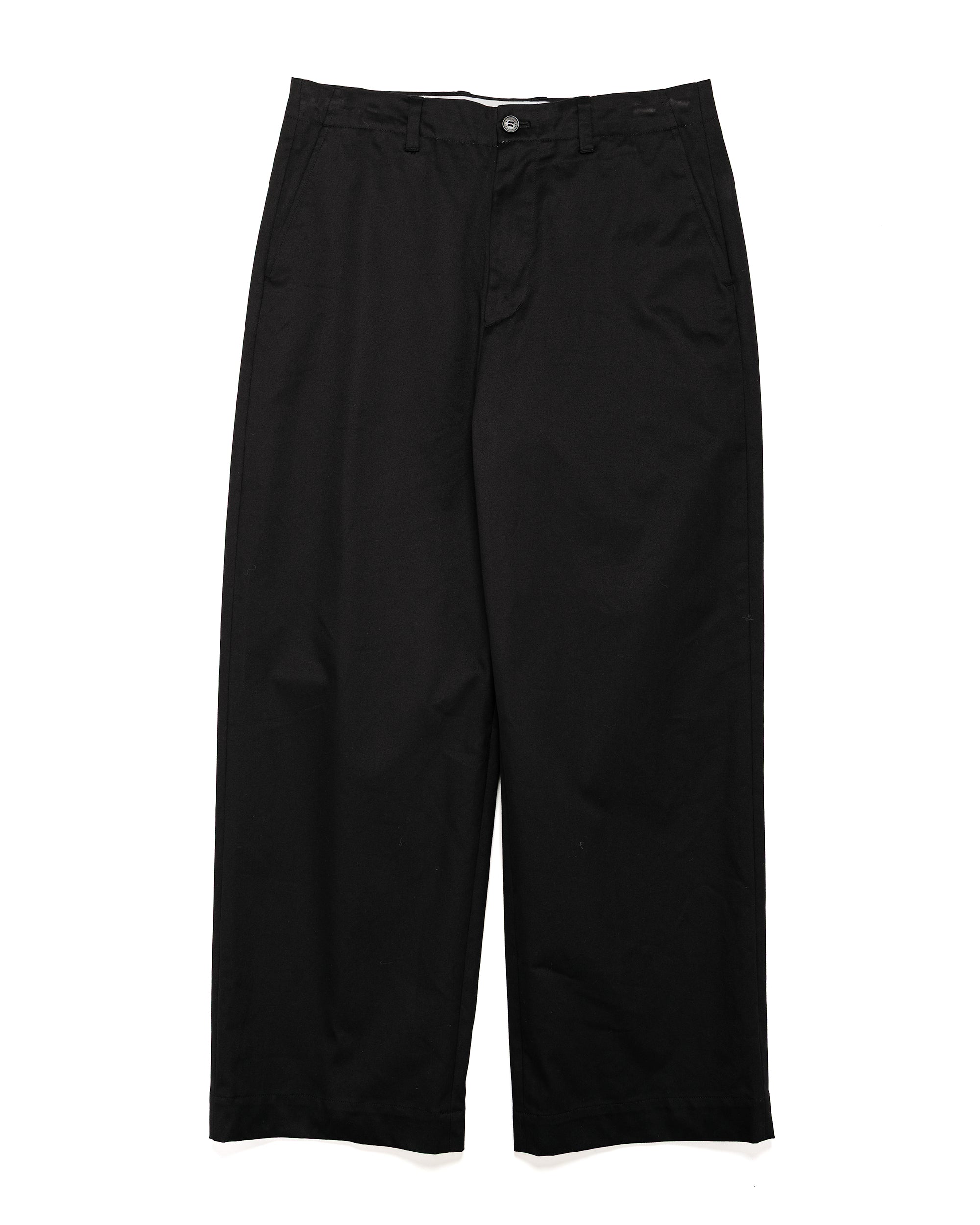 Universal Products No Tuck Chino Trousers Black