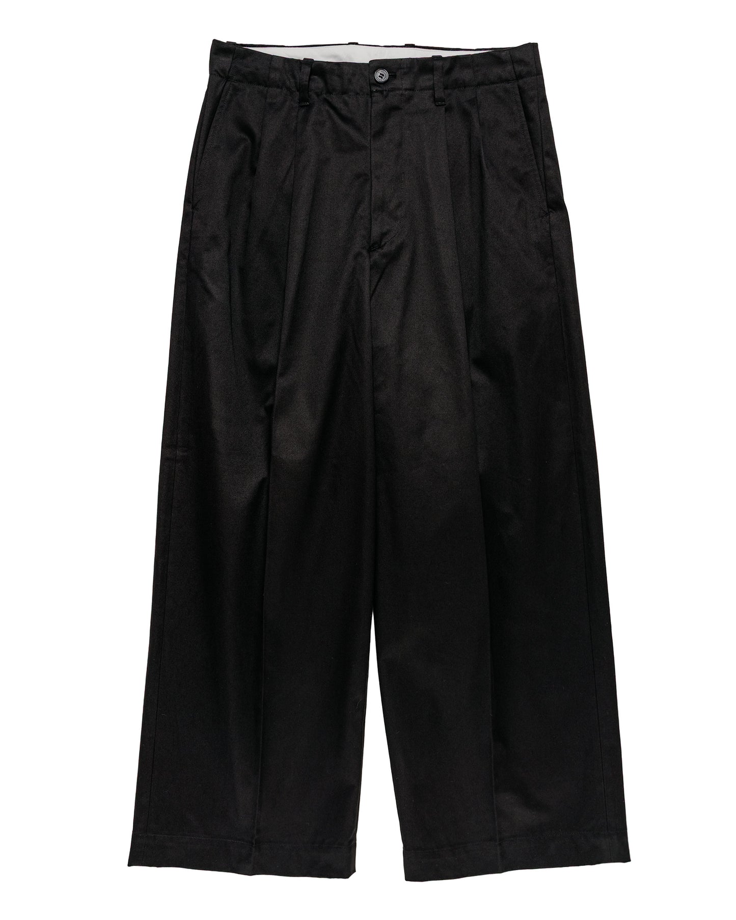 Universal Products 2Tuck Wide Chino Trouser Black