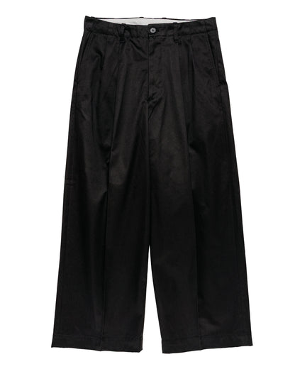 Universal Products 2Tuck Wide Chino Trouser Black