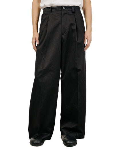 Universal Products 2Tuck Wide Chino Trouser Black