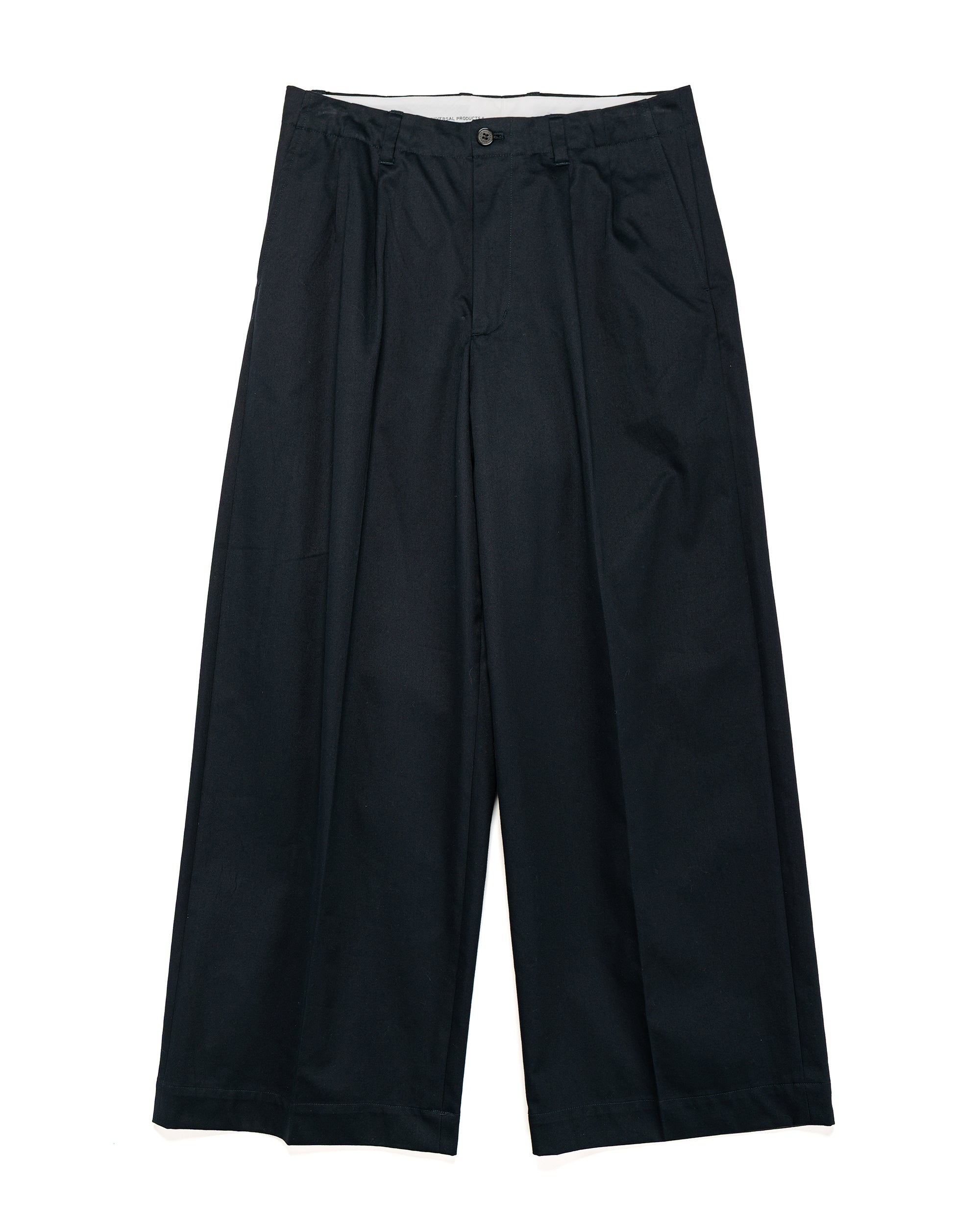 Universal Products 2Tuck Wide Chino Trouser Navy