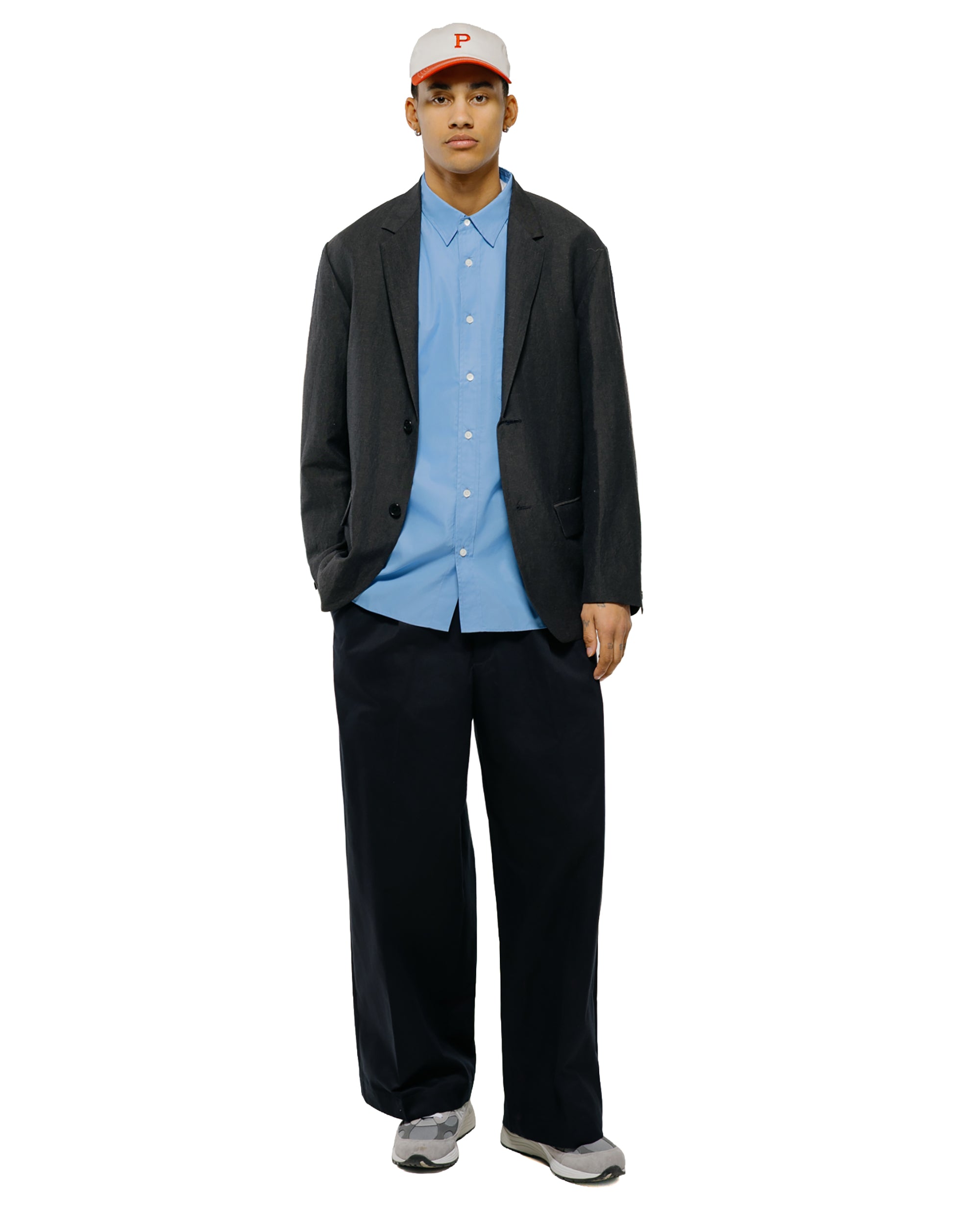 Universal Products 2Tuck Wide Chino Trouser Navy