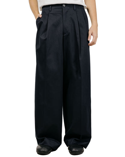 Universal Products 2Tuck Wide Chino Trouser Navy