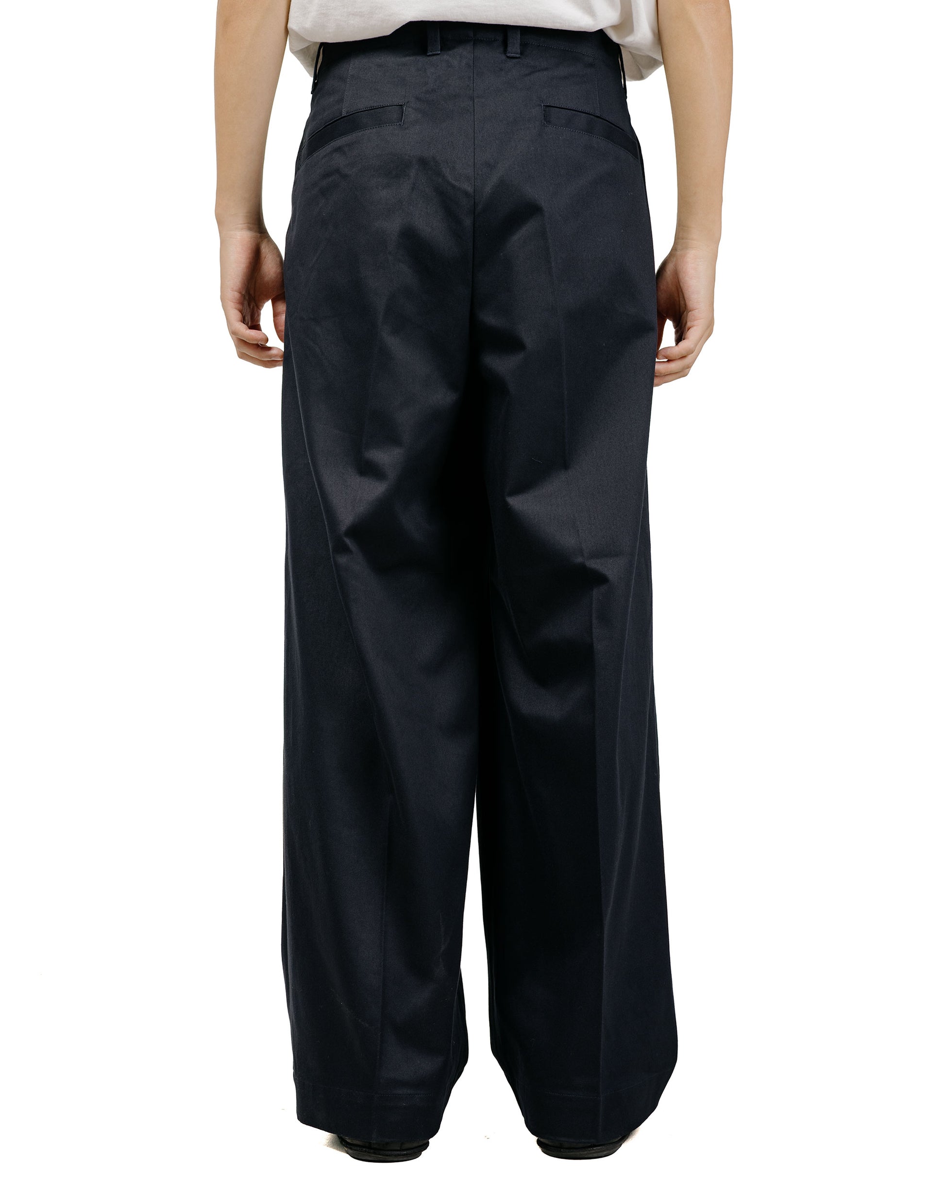 Universal Products 2Tuck Wide Chino Trouser Navy