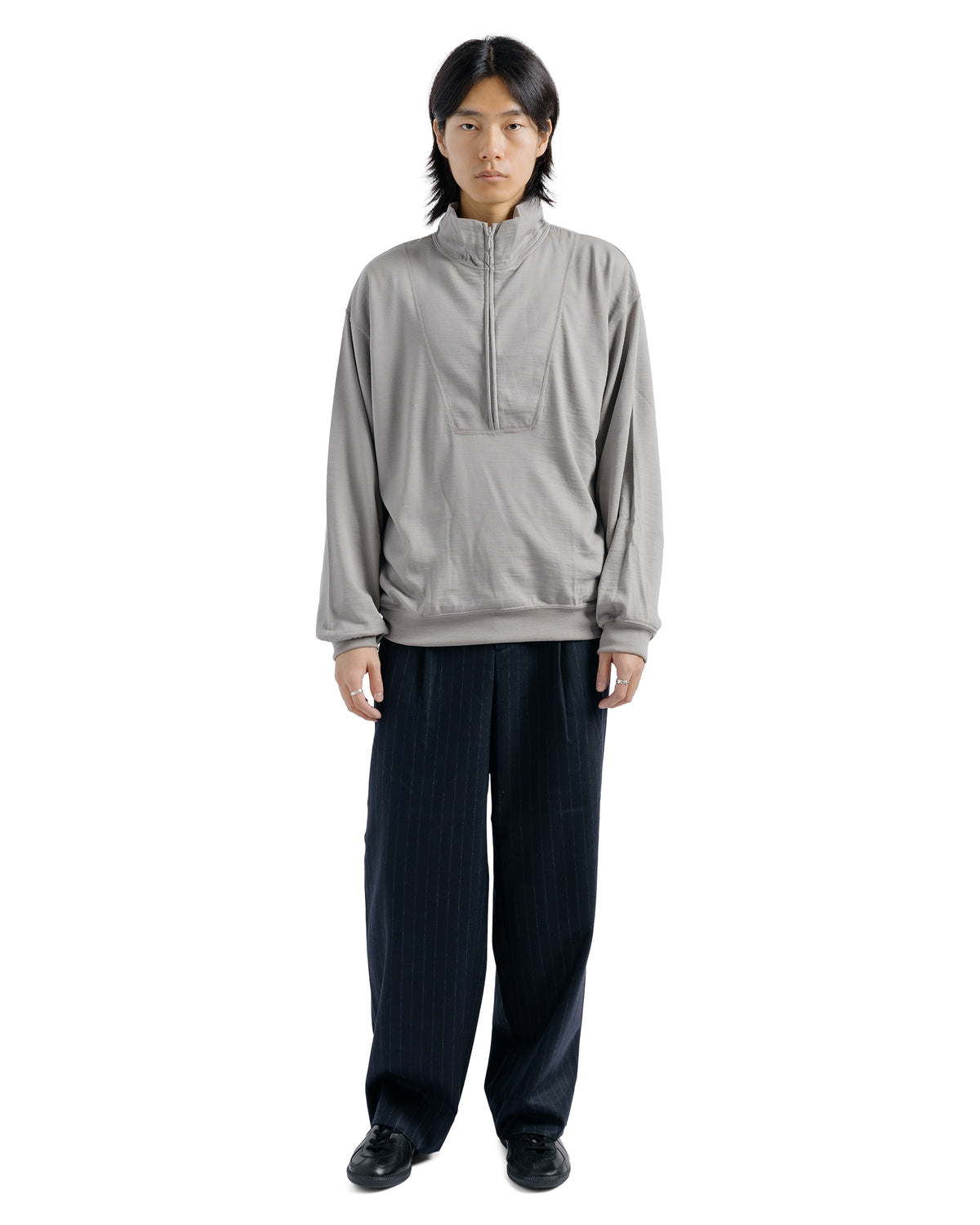 Universal Products Half Zip Wool Sweat Gray