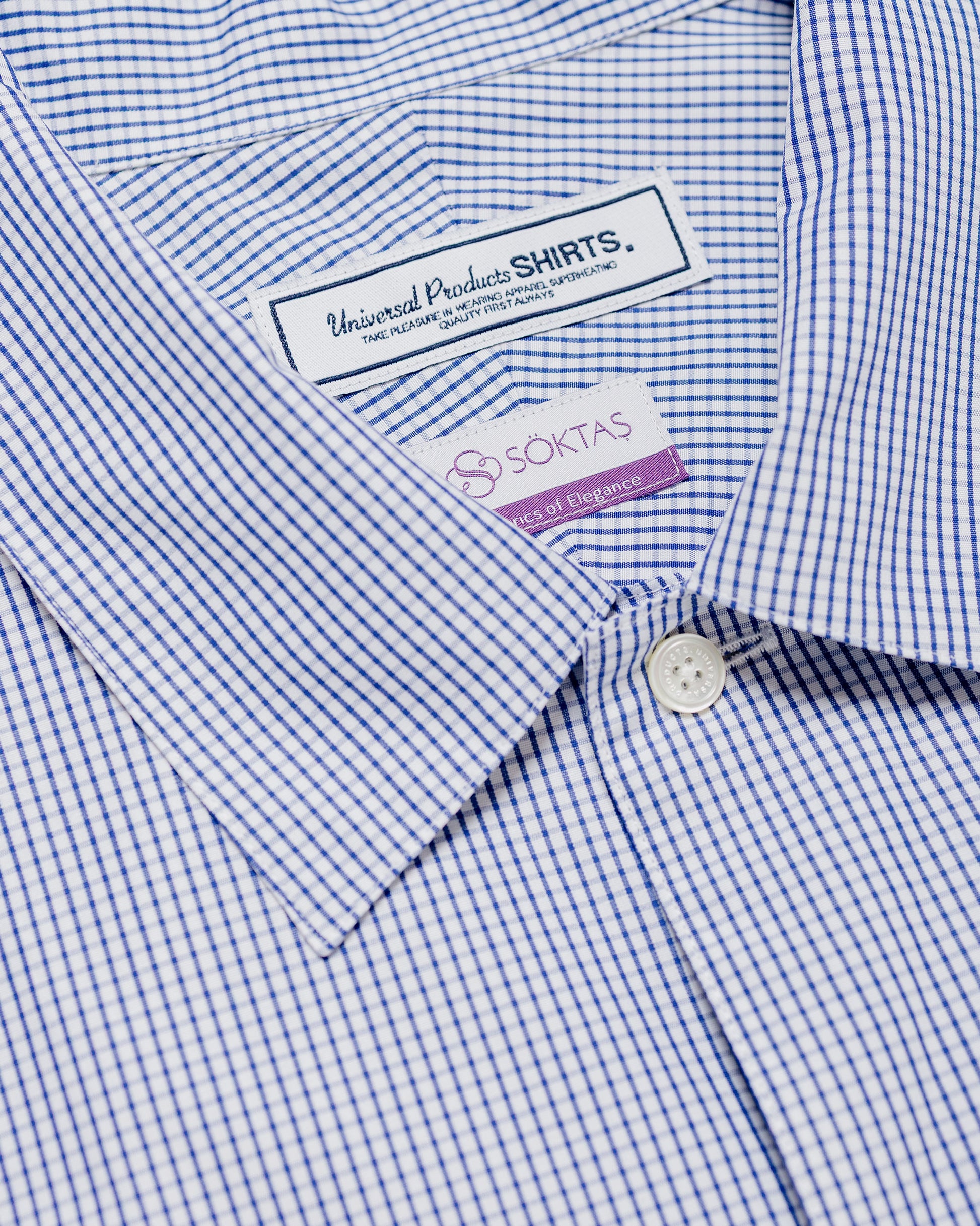 Universal Products L/S Dress Shirts Navy