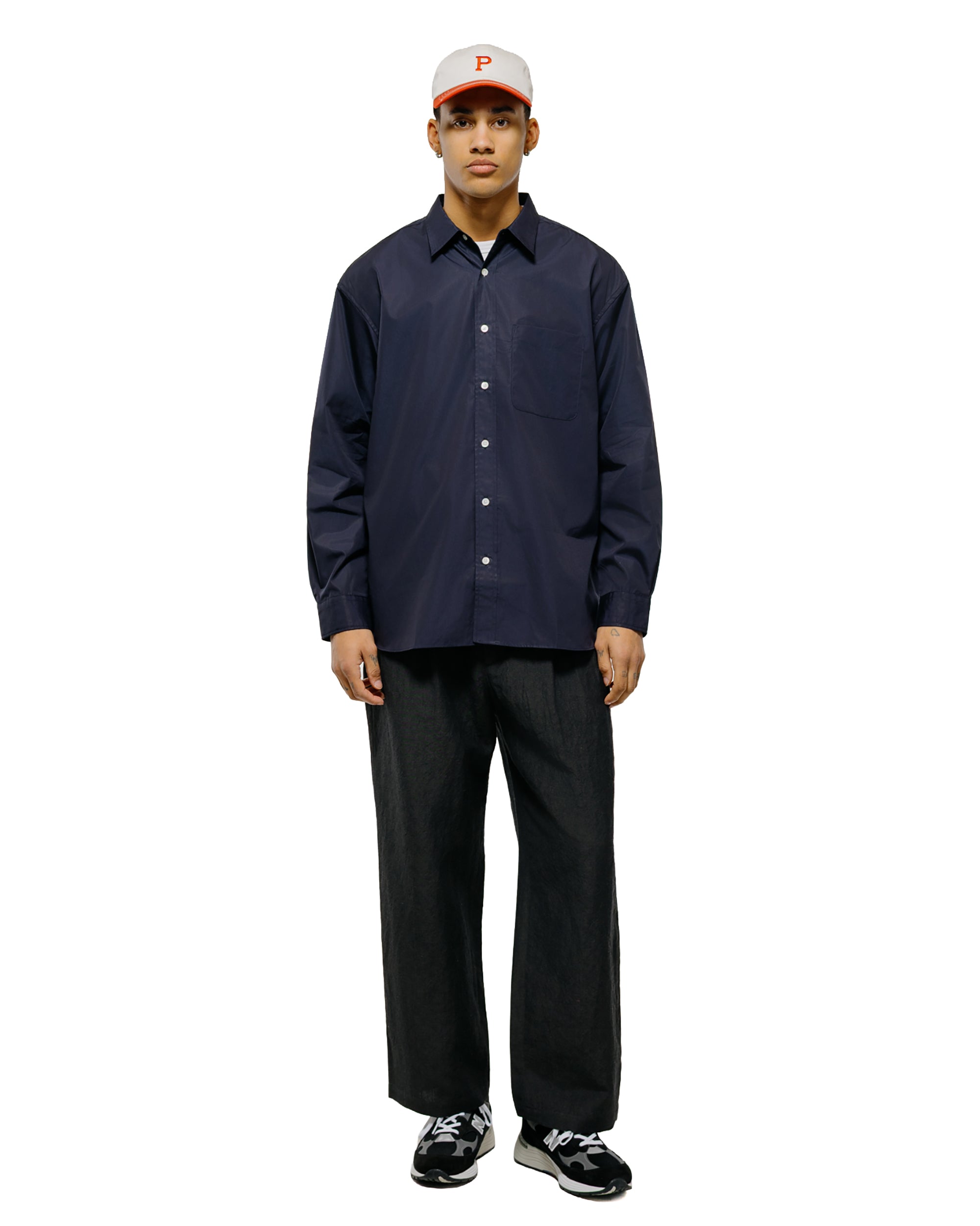 Universal Products L/S レギュラーシャツ ダークネイビー