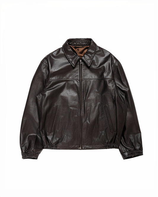 lost & found Universal Products Universal Products Leather Jacket Brown