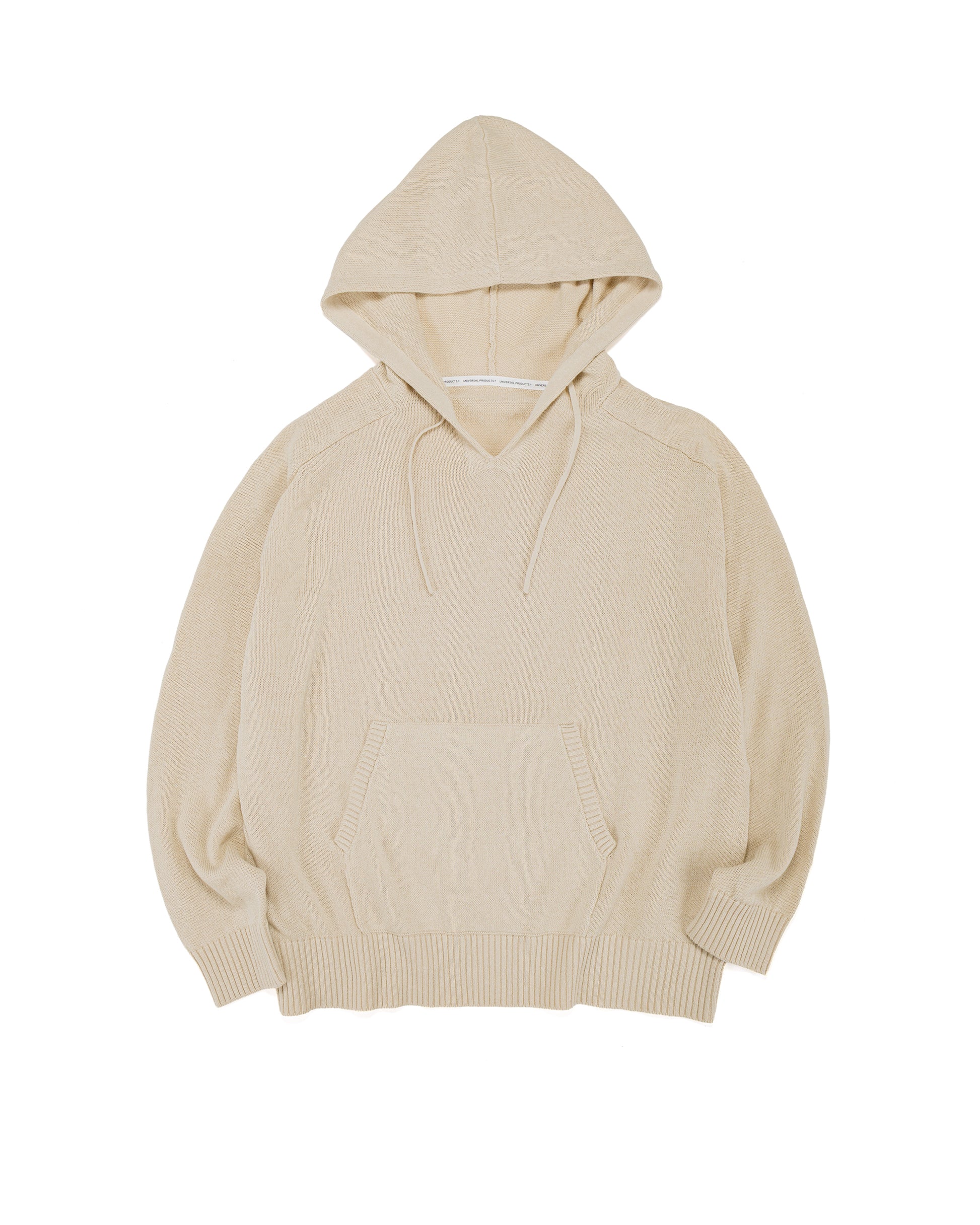 Universal Products Linen Knit Hoodie Ecru