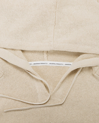 Universal Products Linen Knit Hoodie Ecru