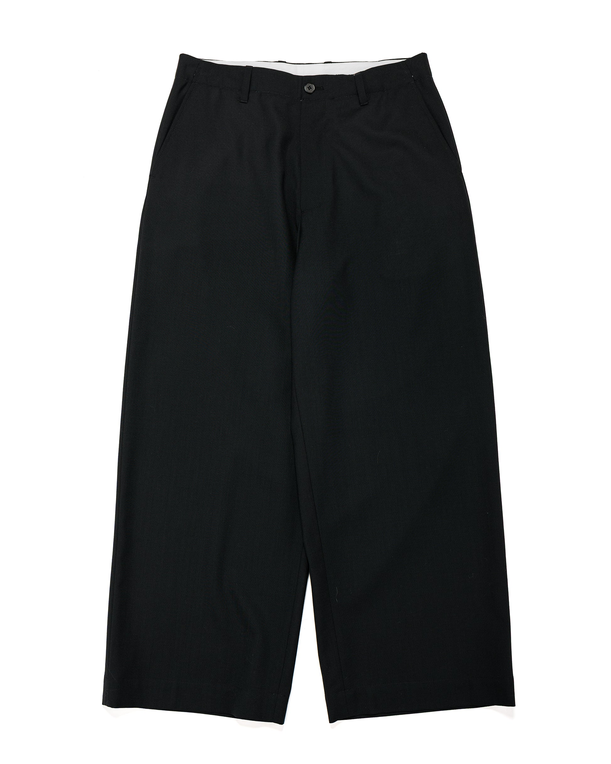 Universal Products Summer Wool Wide Trousers Black