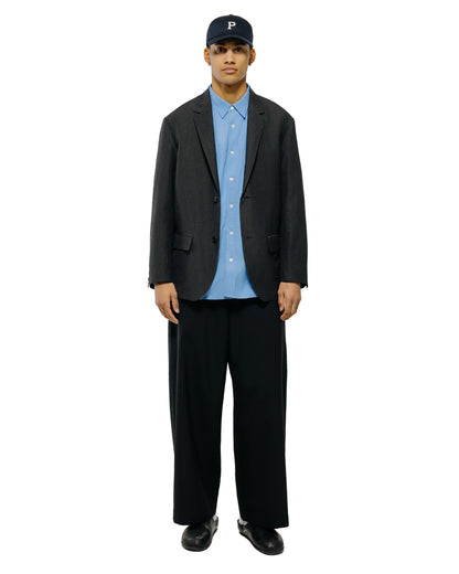 Universal Products Summer Wool Wide Trousers Black