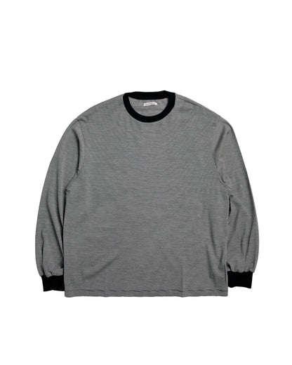Universal Products Wool Border Jersey Crew Neck Black