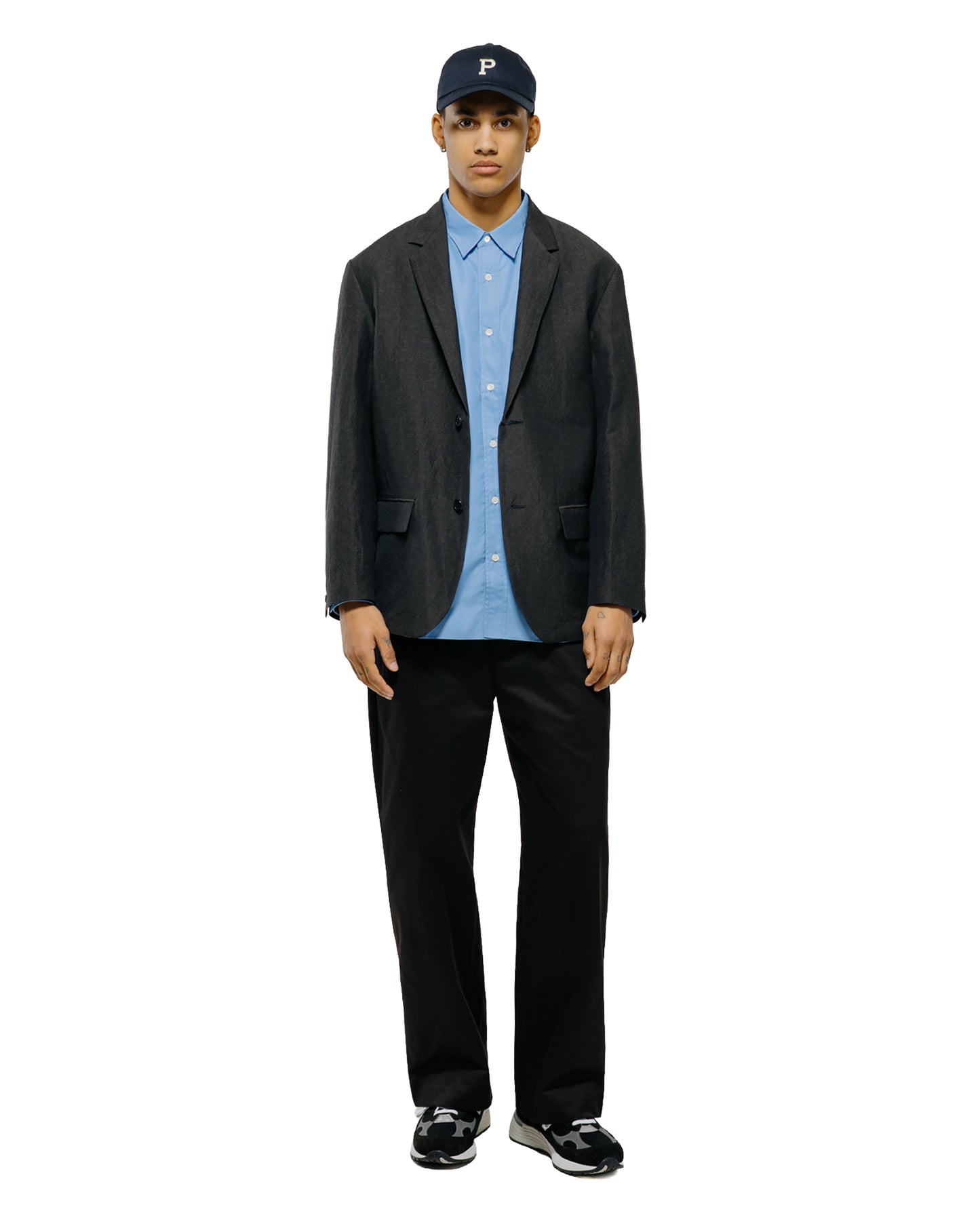 Universal Products Wool Linen 2B Jacket Charcoal