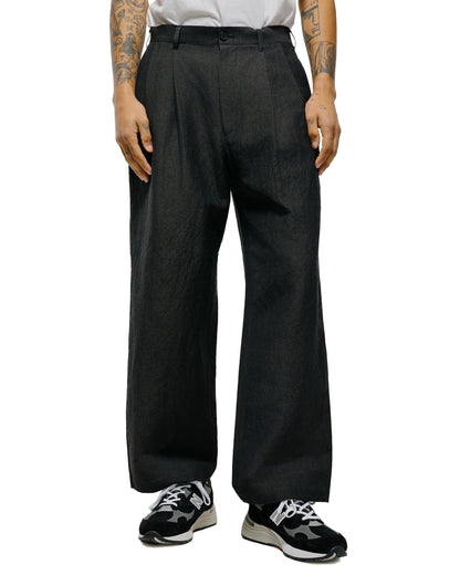 Universal Products Wool Linen 2 Tuck Trousers Charcoal