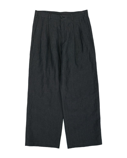 Universal Products Wool Linen 2 Tuck Trousers Charcoal