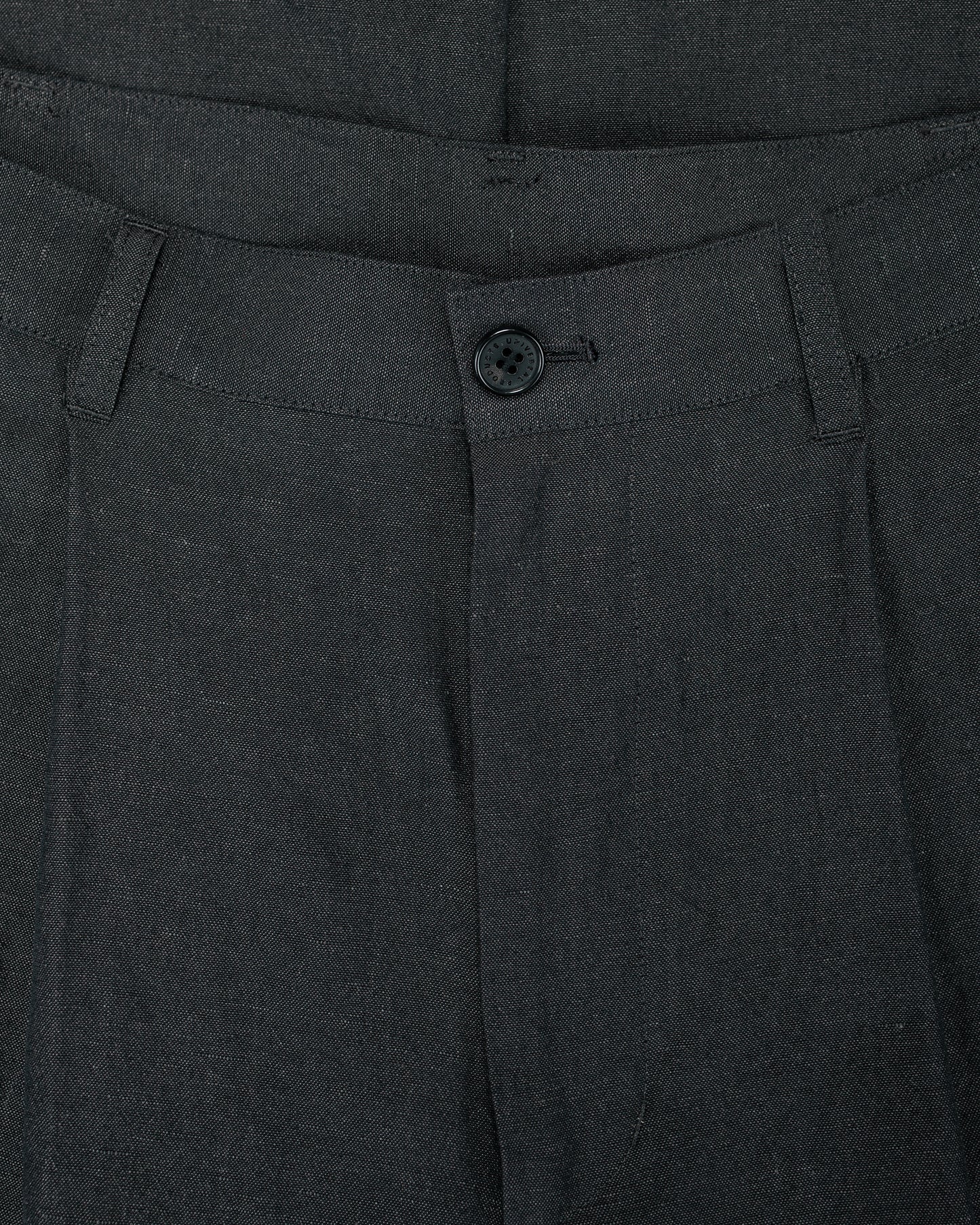 Universal Products Wool Linen 2 Tuck Trousers Charcoal