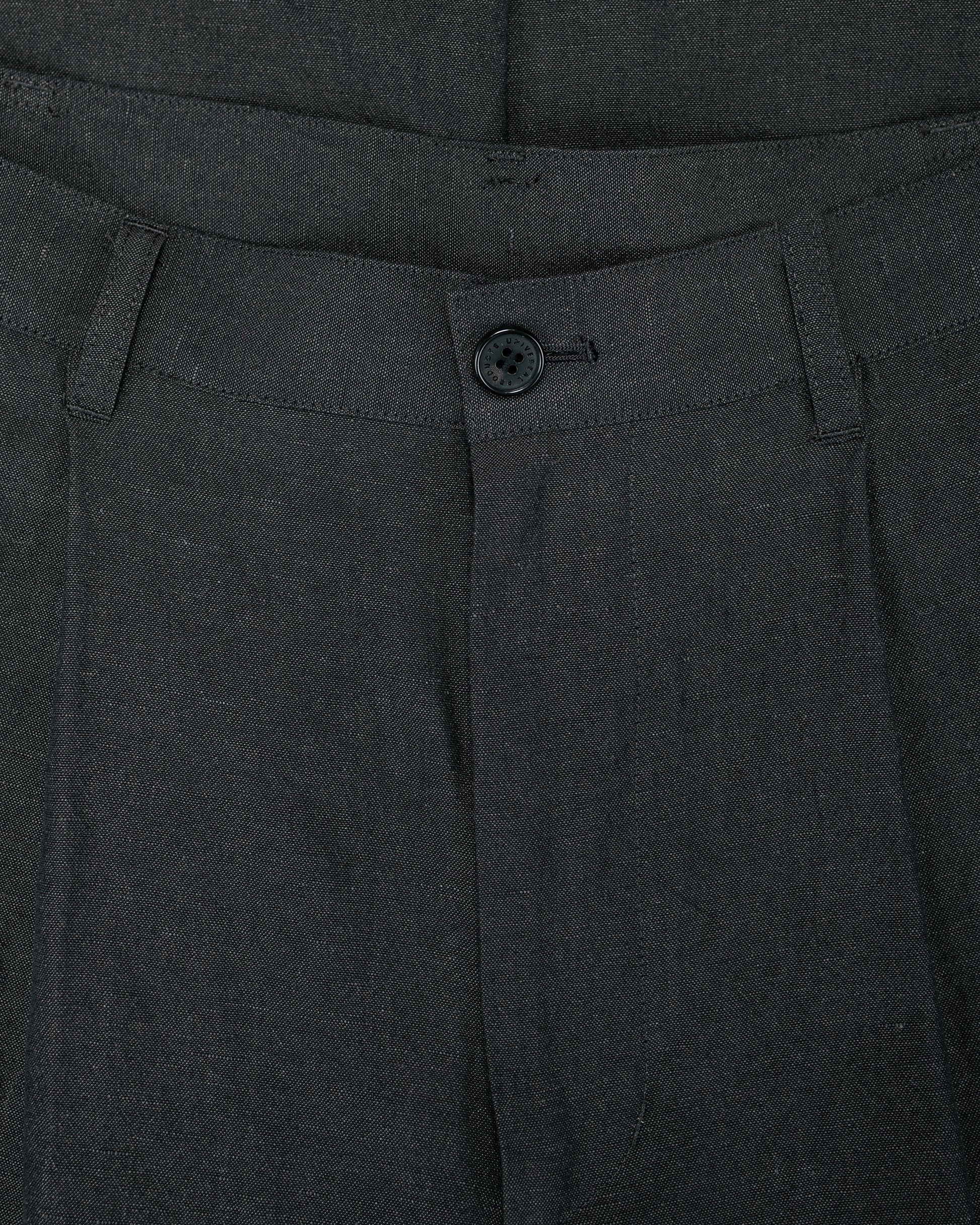 Universal Products Wool Linen 2 Tuck Trousers Charcoal