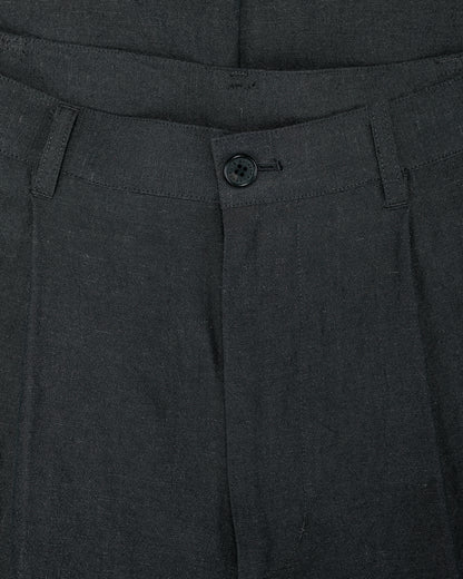 Universal Products Wool Linen 2 Tuck Trousers Charcoal