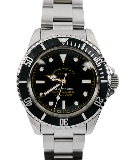Vague Watch Co. Gry Fad Watch Black Bezel 40mm