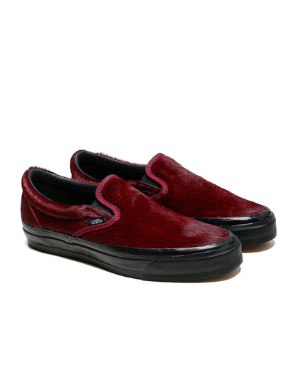 Vans Premium Slip-On Reissue 98 LX Pony Hair Burgundy