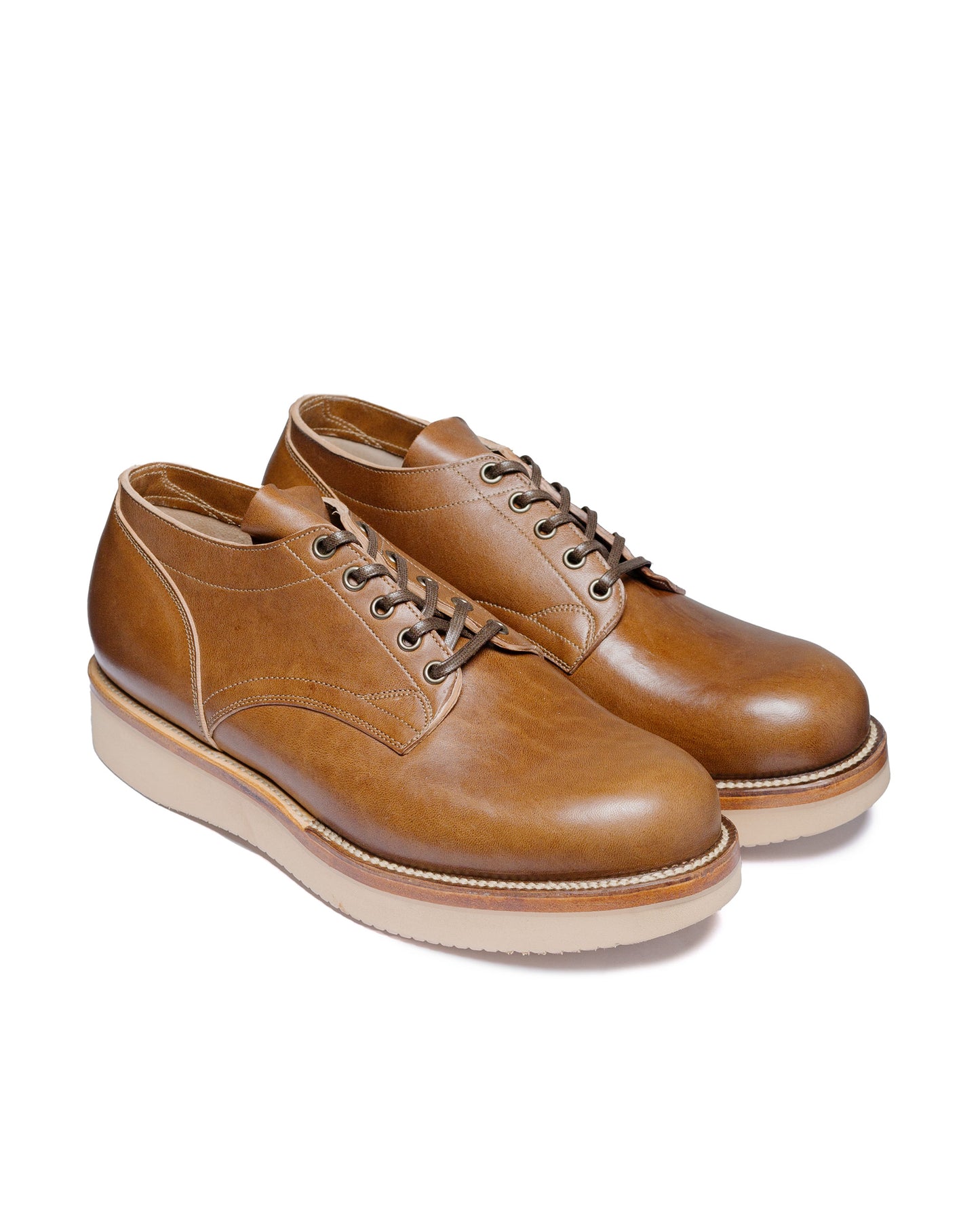 Viberg 145 Oxford Shoe Asfalto Lucida Horsebutt front side