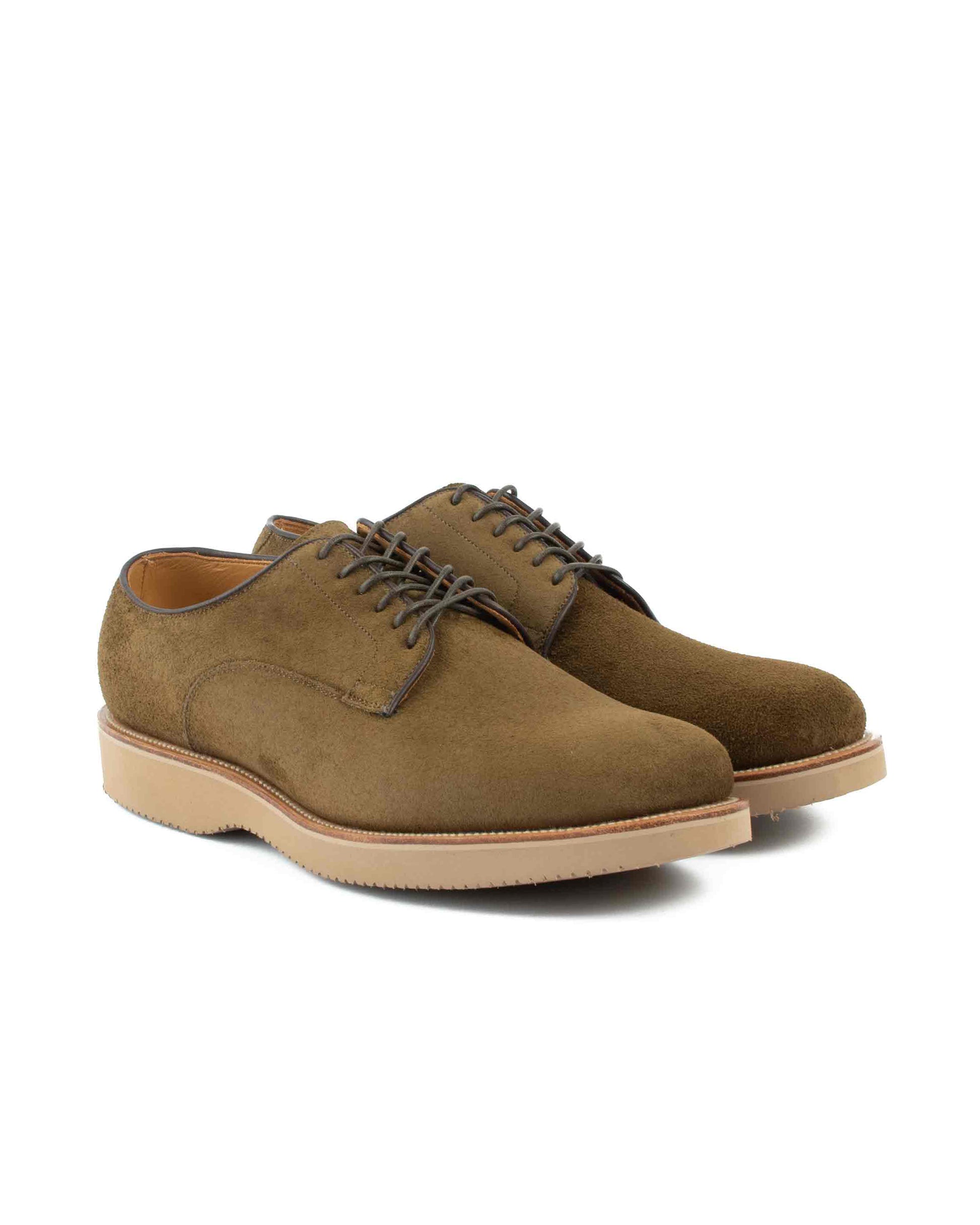 Viberg Mushroom Chamois Roughout Derby Shoe