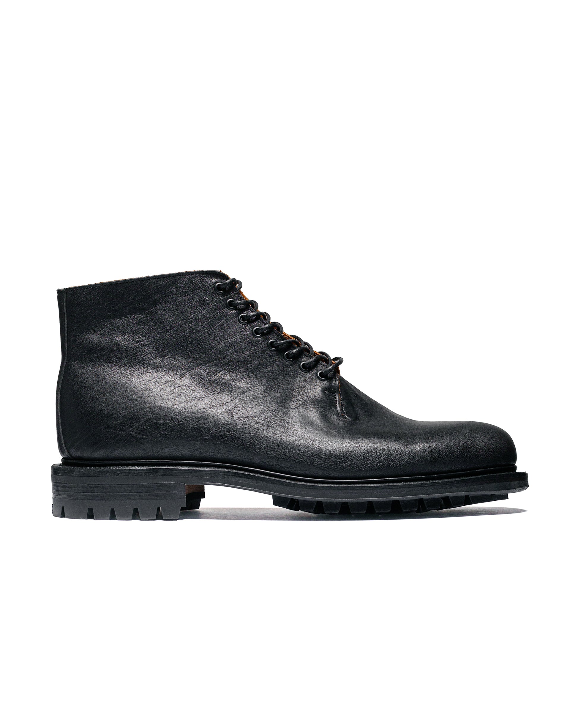 Viberg Wholecut Boot Nero Washed Kangaroo - Main Image