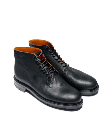 Viberg Wholecut Boot Nero Washed Kangaroo (Pre-Order) front side