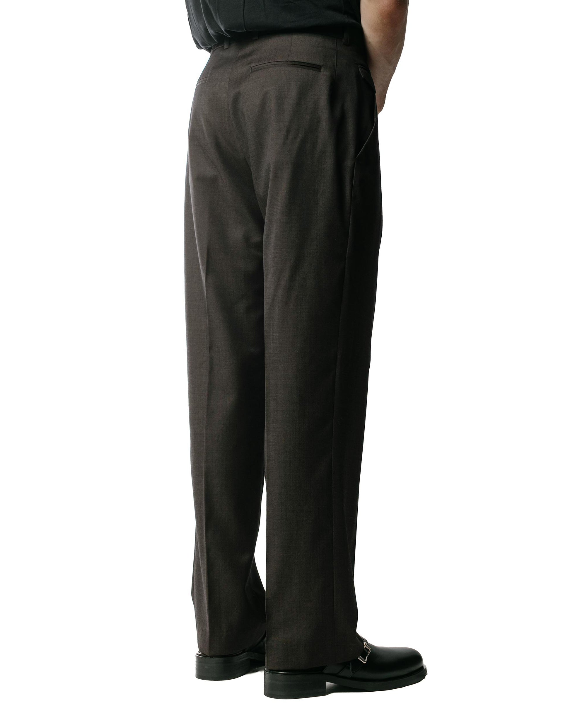 Wanze Classic Straight Leg Trouser Wool Walnut Model Back