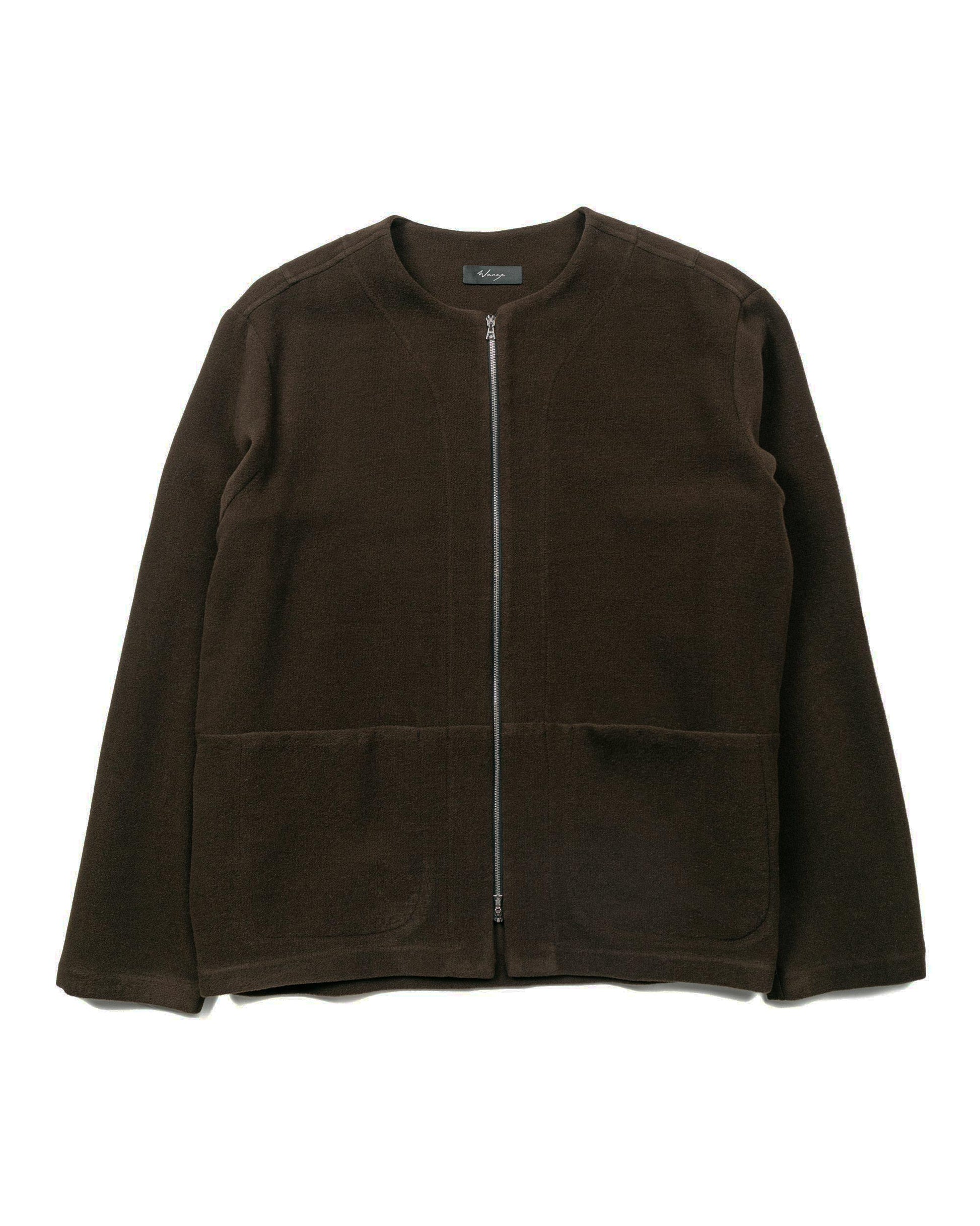 Wanze Zip Cardigan Wool Brown