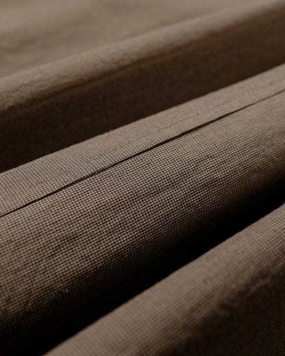 Wanze Chore Shirt Cotton Micro Houndstooth Walnut