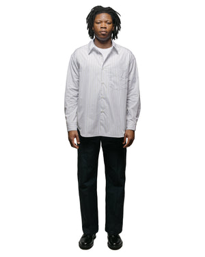 Wanze Classic Button Up Shirt Cotton Poplin Stripe model full