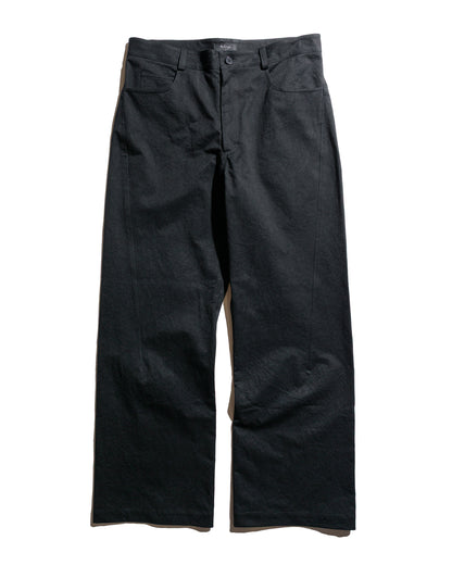 Wanze Darted Straight Leg Pant Washed Cotton Black