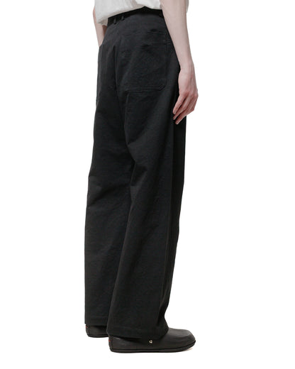 Wanze Darted Straight Leg Pant Washed Cotton Black