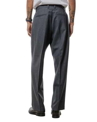 Wanze Double Pleated Trouser Merino Wool Slate