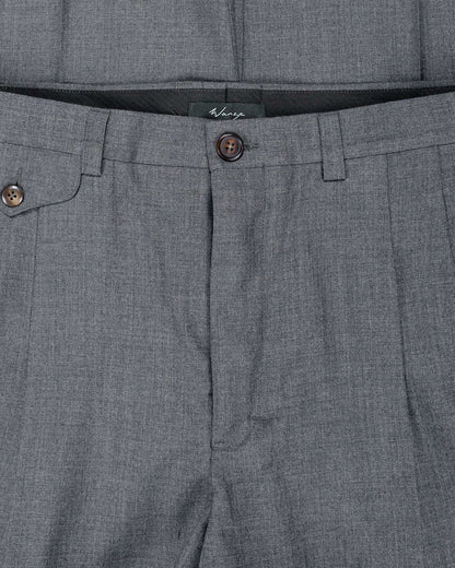 Wanze Double Pleated Trouser Merino Wool Slate