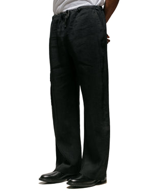 Wanze Easy Pant Linen Viscose Black model front