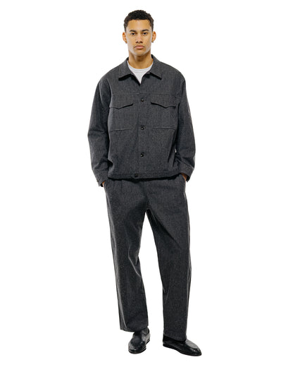 Wanze Easy Trouser Cotton Silk Chambray Black