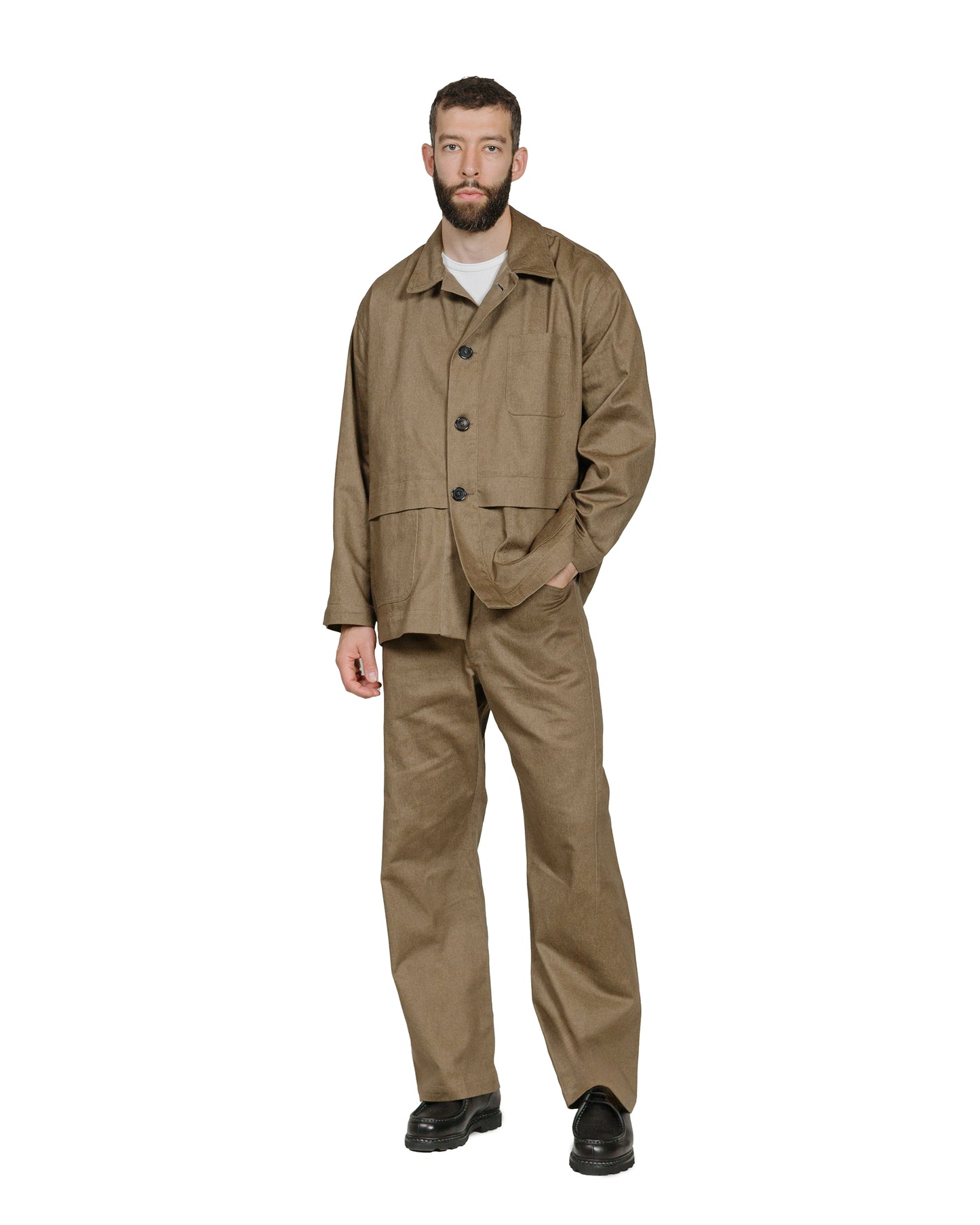 Wanze Forestiere Jacket Cotton Twill Oak model full